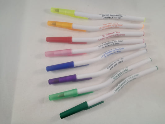 Bent Chiropractic Pens - White