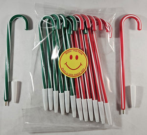 Candy Cane Pens (Assorted - Pack of 12)