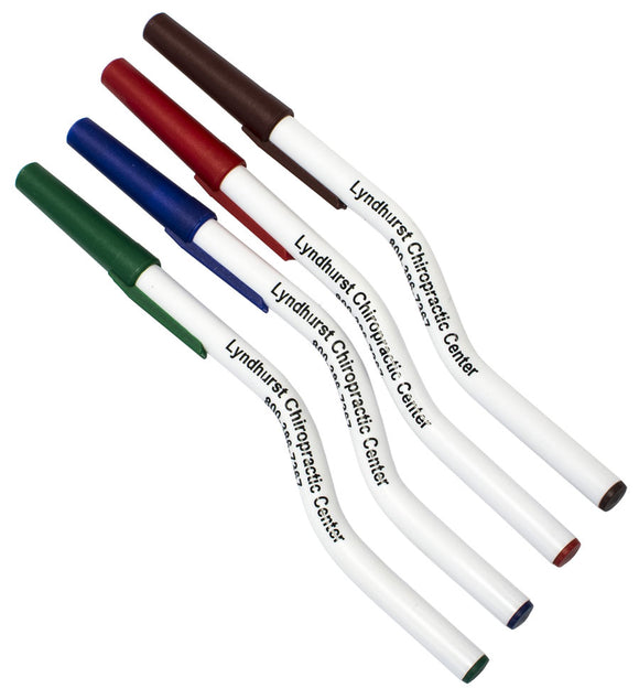 Bent Chiropractic Pens - White