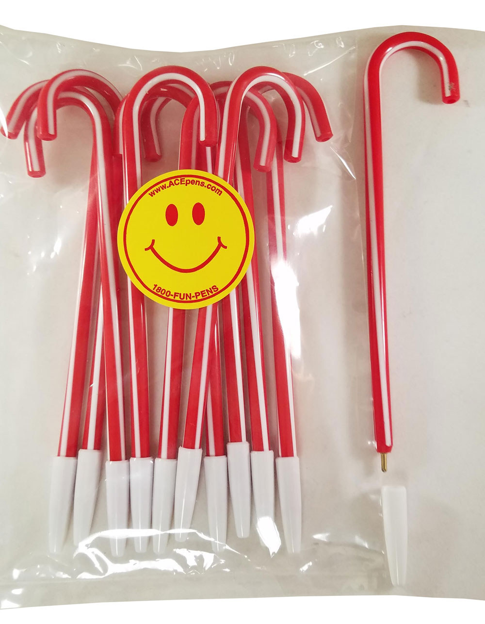 Candy Cane Pens (Red - Pack of 12) with Peppermint Ink : Buy